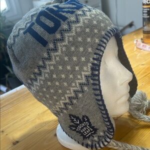 Toronto Maple Leafs Gray and Blue Kids Winter Hat